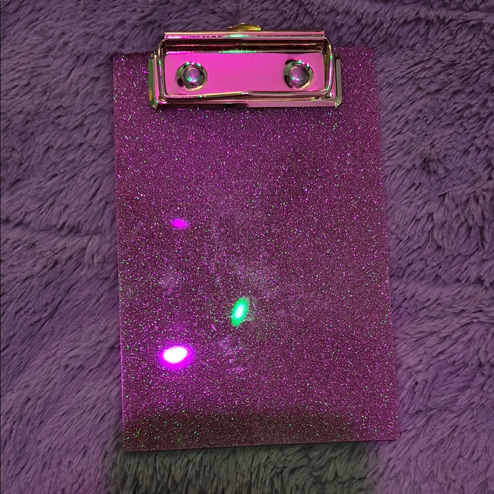Mini Glittery Pink Clipboard